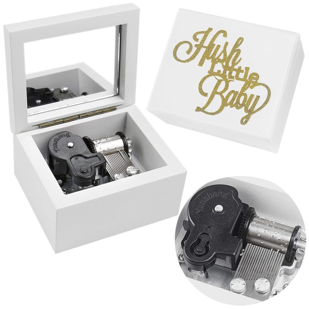 6769 Music Box Carved Wood Wind Up Musical Box Gift